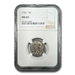 1921 Buffalo Nickel MS-65 NGC - Picture 1 of 3