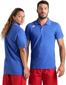 ARENA Unisex Regular Fit Athletic Top Team Solid Polo T-Shirt - Royal - XL - Picture 1 of 12