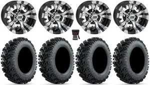 GTW Vampire 12" Golf Cart Wheels Black 23" Raptor Mud Tires Yamaha - Picture 1 of 4