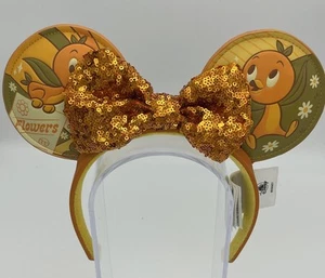 Disney Park Orange Bird Vibes Blumen Minnie Mouse Stirnband Pailletten Schleife - Bild 1 von 7