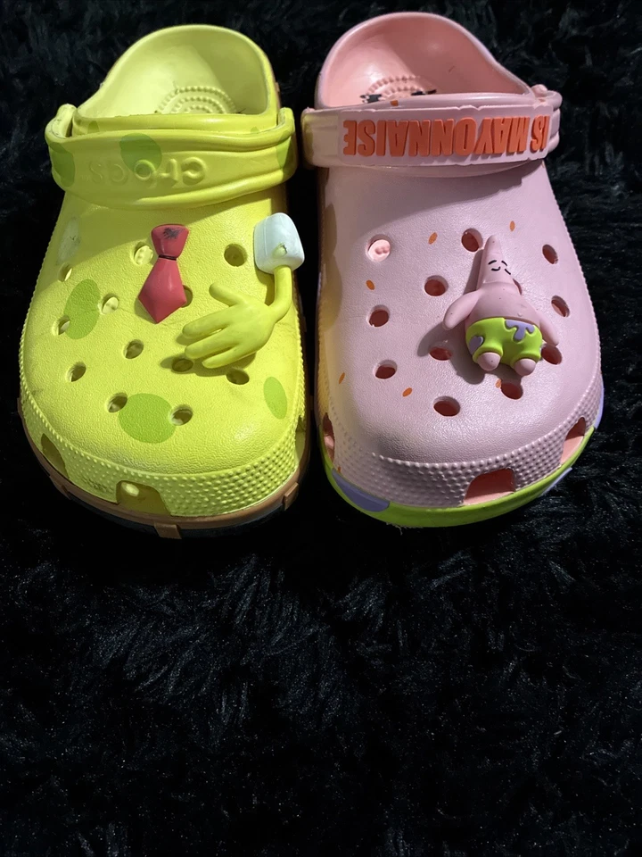 Bob Esponja y Patrick Crocs desajuste talla 8 hombre 10 mujer’s Foto 1 de 3