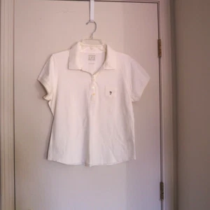 Camisa Polo Henley Manga Corta Faded Glory Marfil Mezcla Algodón Bordado Talla L - Imagen 1 de 1