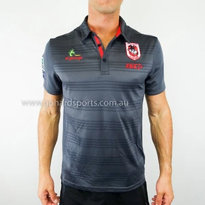 St George Dragons 2017 Hooped Men's Polo (Size Small ONLY) - Picture 1 of 5