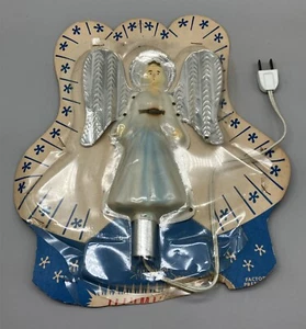Vintage 1940 1950 Mid Century Angel Tree Topper Reflective Foil Original Box - Picture 1 of 5