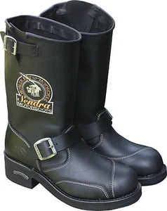 SENDRA Top BOTAS DE MOTORISTA Botas Cuero Negro Botas de moto Indian Patch - Imagen 1 de 1