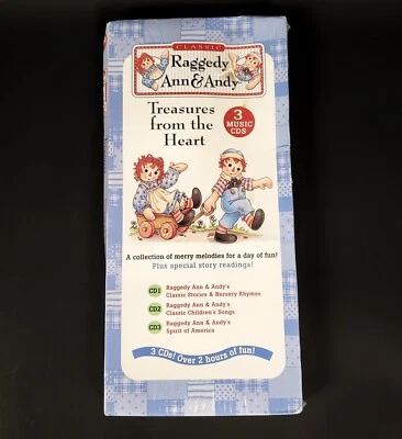 RAGGEDY ANN & ANDY (3) CD Set "Treasures From The Heart" Stories Rhymes NEW NOS Foto 1 de 3