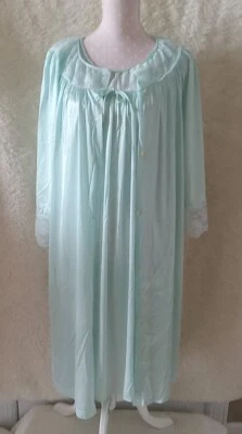 Conjunto de lencería Peignoir vintage Gilead camisón y bata verde pálido talla M Foto 1 de 4