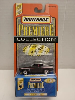 1998 Matchbox Premiere Collection 1970 Pontiac GTO Dark Gray - Image 1 of 4
