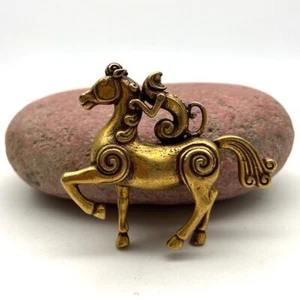 Copper Cartoon Monkey Horse Statue Chinese Feng Shui Ornaments Bring Lucky Wealt - Picture 1 of 6