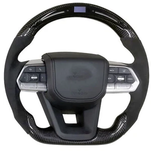 For LC200 Toyota Land Cruiser / Land Prado FJ150 Carbon Fiber Steering Wheel LED - Picture 1 of 5