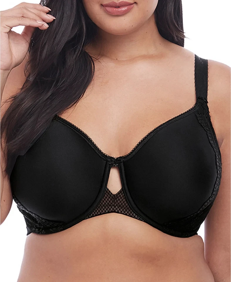 Elomi Charley EL4383 W Underwired Bandless Moulded Bra Black BLK 40FF CS