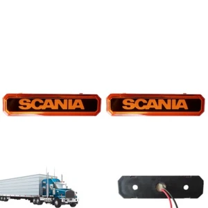 2x 12/24V Scania LED Orange Truck Trailer Lorry Rear Side Marker Indicator Light - Picture 1 of 3