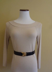 Cinturón de cuero de cocodrilo negro HERMES de colección para mujer con hebilla de metal tono dorado talla 65 (S) - Imagen 1 de 14