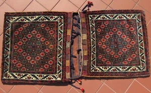 Antique Hand Woven Wool Camel Saddle Bag Double Kilim Rug 52 INCH X 26 INCH - Picture 1 of 24