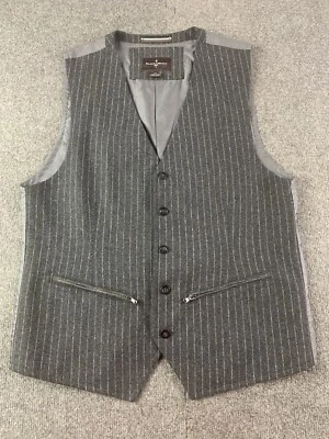 Chaleco Chaleco Negro Marrón 1826 Para Hombres Mezcla Lana Talla S Gris/Blanco Foto 1 de 4