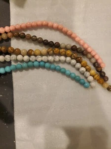5 15.5" Strand Of Dyed marble Rock Beads - Picture 1 of 2