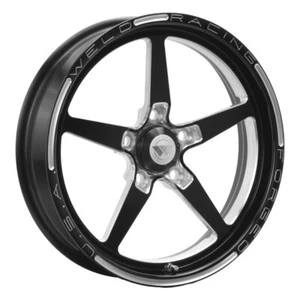 Weld 88B‑1704204 Alumastar 17×4.5 Forged Front Runner Wheel 5×4.5 BP Black - Picture 1 of 3