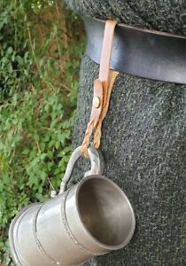 Leather Tankard Strap Brown. Soft premium leather. LARP LRP Reenactment Medieval