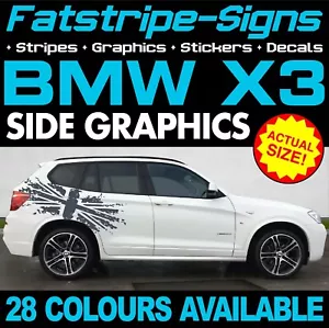 to fit BMW X3 GRAPHICS STRIPES STICKERS DECALS M SPORT SE xLINE xDRIVE AUTO - Picture 1 of 2