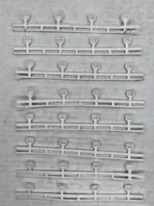 VINTAGE TOMY AURORA AFX HO SLOT CAR WHITE TRACK RAIL GUARDS - LOT OF 8 - Picture 1 of 2