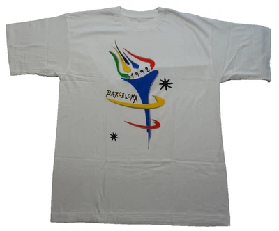 NUEVA Camiseta Antorcha Olímpica Barcelona 1992 España Fútbol Fútbol De Colección Deadstock Foto 1 de 4