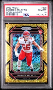 2022 Panini Prizm George Karlaftis #378 Gold Shimmer PSA 10 - Picture 1 of 2