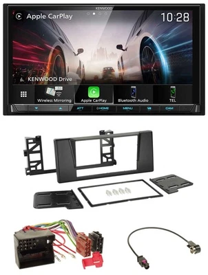 Kenwood MP3 2DIN USB DAB Bluetooth Autoradio für BMW 5er E39 X5 Quadlock - Bild 1 von 4