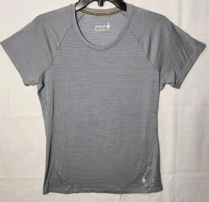 Smartwool Women's Merino Wool Gray Short Sleeve Shirt Size Medium - Picture 1 of 6