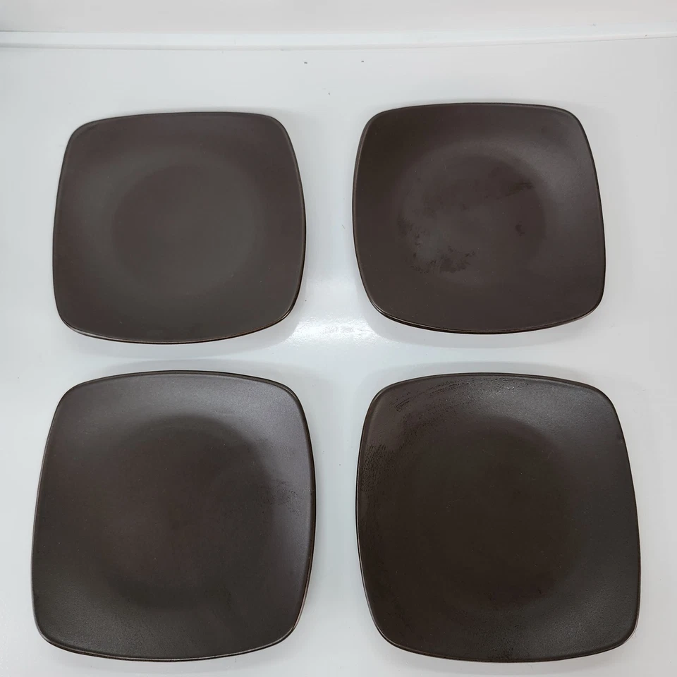 Noritake Colorwave Mini Quad Chocolate Square Plate 6.5" Boxed Bread Dessert - Image 1 of 4