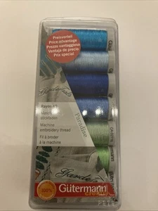 Gutermann 7 x 200m Sulky Rayon 40 Machine Embroidery Box Set Pack PARADISE - Picture 1 of 4