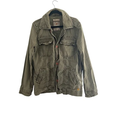 Rare Scotch & Soda Men Khaki Green Utility Military Jacket L 50 100% Cotton - Image 1 of 4