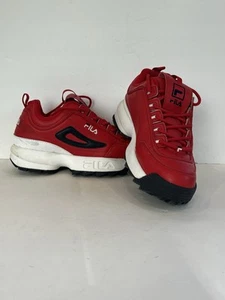 FILA Unisex size 6.5 Disruptor Premium Sneakers Red 3FM00666-616 - Picture 1 of 21