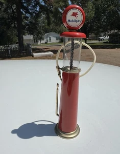 ROY ELDER Mini Gas Pump Replica MOBILGAS Pegasus Gasoline Metal Pat. # 253464 - Picture 1 of 12