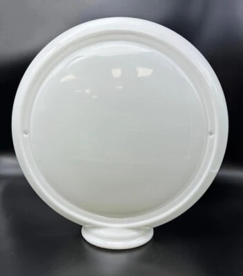 13.5" Milk Glass Gas Pump Globe Body - Wide Body - 5 3/4" Wide - Image 1 of 4
