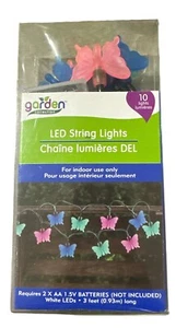 LED Fun Fairy INDOOR String Lights - BUTTERFLY Rainbow Colors Fantasy Decor - Picture 1 of 1