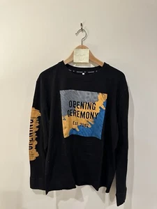 OPENING CEREMONY Multi Color Logo Long Sleeve T-Shirt Size L - Picture 1 of 4
