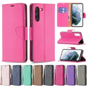 For Samsung Galaxy S21 S23 S20 Plus Note 20 Ultra Leather Wallet Flip Case Cover - Picture 1 of 20