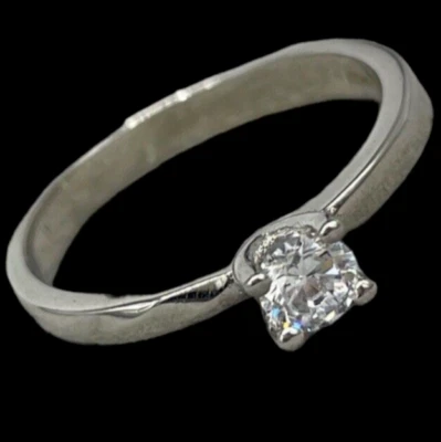 Solitario femminile  donna argento925 da regalo/fidanzamento misura modificabile - Immagine 1 di 4