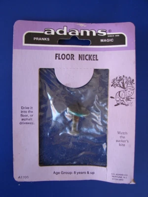 Mordaza de entrada de níquel piso truco Adams Pranks de colección original A1700 SIN ABRIR Foto 1 de 4