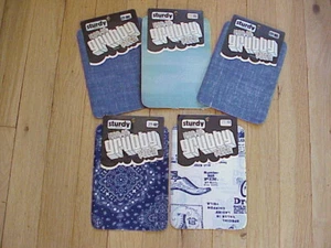 Lot- 5 Vtg 70s Sturdy Iron On Grubby Patch Hippie Boho Grunge for Jeans etc USA - Picture 1 of 3