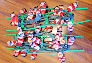 Vintage Santa Claus Christmas Tree Lights String Lights 38 Plastic Blow Mold - Picture 1 of 4