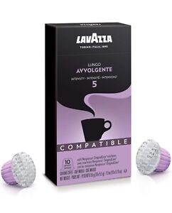 Lavazza Avvolgente Lungo Espresso Capsules 10 Boxes of 10 (100 Total) Nespresso