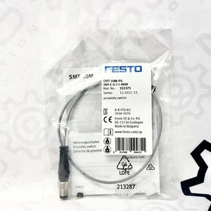 FESTO SMT-10M-PS-24V-E-0.3-L-M8D Proximity Sensor 551375 Sealed Magnetic Switch - Picture 1 of 4