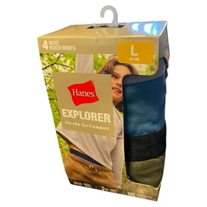 Hanes explorer (4 pack) boys boxer briefs size Large 14-16 NWT - Picture 1 of 4