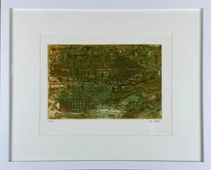 IVAN LARRA Spanish 2000 signed framed original engraving art print - Picture 1 of 6