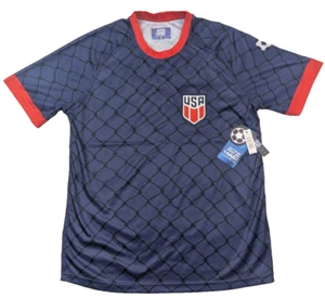 USA Soccer Shirt Mens Medium Xcelsius Active Jersey Replica Futbol Youth - Picture 1 of 14
