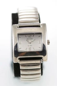 Decade Women Watch Stainless Steel Silver Stretch Water Res Battery White Quartz - Picture 1 of 6
