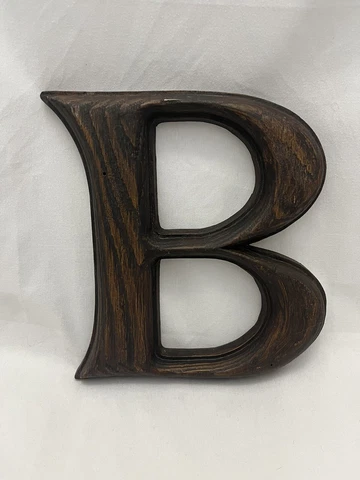 Vintage 7" Letter B Wooden Gerber St Louis MO Cover