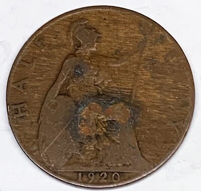 # C3038    GREAT BRITAIN     COIN,     HALF  PENNY    1920 - Image 1 of 2