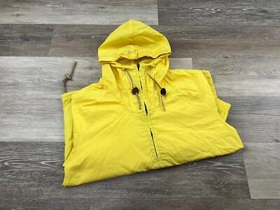 COLUMBIA SPORTSWEAR Half Zip Yellow Hooded Windbreaker Rain Coat Men's Medium - Image 1 of 4